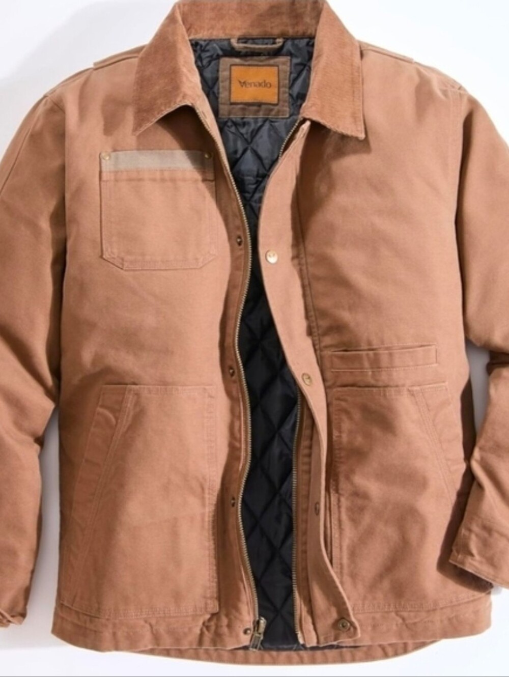 Men's Tan Lightweight Conceal Carry Jacket.
